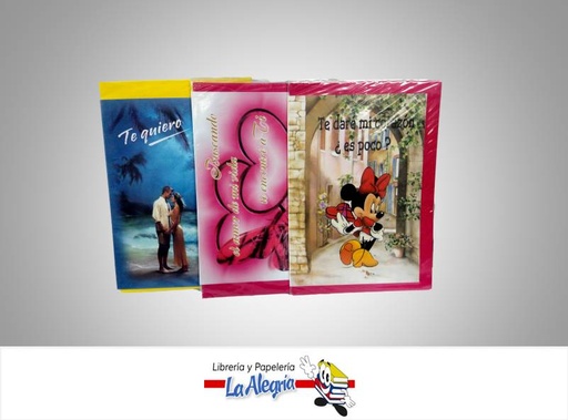 [0091104300028] TARJETA DE REGALO 15X21 SURTIDAS MARCA S/M   