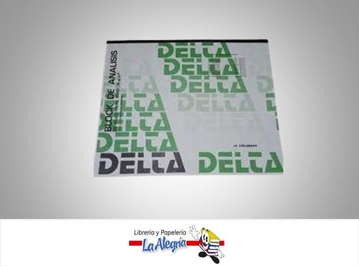 [010502] BLOCK ANALISIS 4 COLUMNAS 30 HOJAS MARCA DELTA