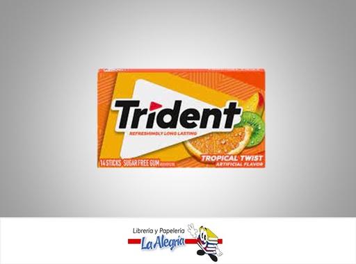 [012546011112] CHICLET TRIDENT 14 PZ TROPICAL TWIST MARCA MONDELEZ