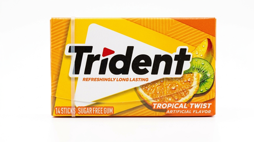 [073390055172] CHICLET TRIDENT 14 PZ TROPICAL TWIST MARCA MONDELEZ