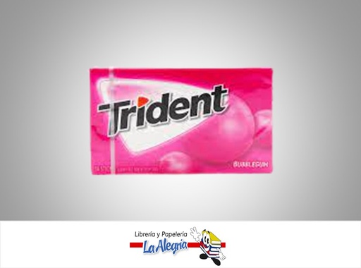 [012546011440] CHICLET TRIDENT 14 PZ BUBBLE GUM MARCA MONDELEZ