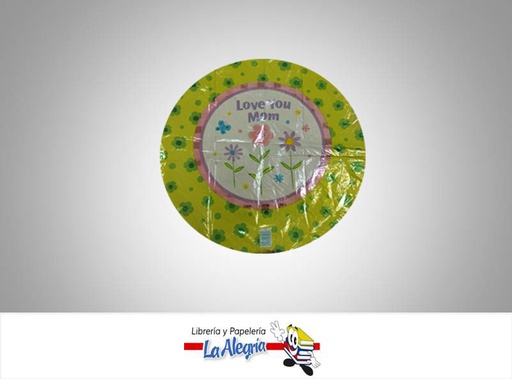 [048419475989] GLOBO FOIL 18 LOVE YOU MOM MARCA ANAGRAM   