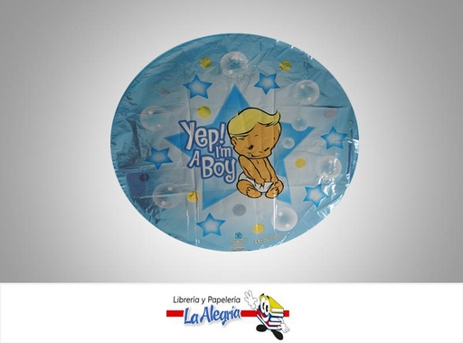 [071444868853] GLOBO FOIL 18 YEP! IM A BOY AZUL UND MARCA ANAGRAM   
