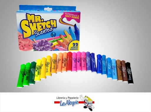 [071641149403] MARCADOR PERMANEN DE OLOR PTA/CUAD 22COL MARCA MR. SKETCH   