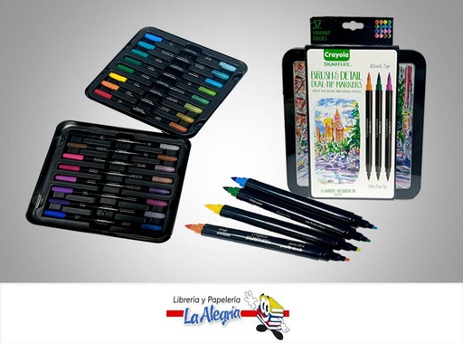 [071662065010] MARCADOR BRUSH&DETAIL 32 COLORES MARCA CRAYOLA   