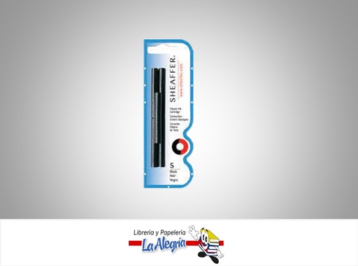 [074040963304] CARTUCHO DE TINTA NEGRO PACK 5 PZAS MARCA SHEAFFER   