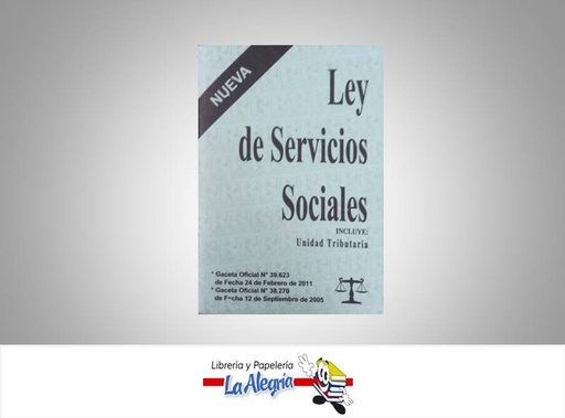 [15753] LEY DE SERVICIOS SOCIALES TEMATICA LEYES AUTOR GO 39623 EDITORIAL DISTRIBUIDORA ML