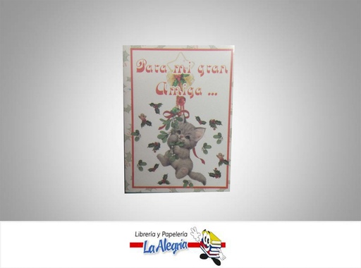 [20519018] TARJETA DE REGALO 6,2X8,2 CM NAVIDAD UND MARCA KUCHIS   