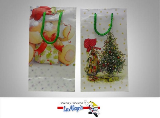 [20601003] BOLSA DE REGALO 25.5X14 D/NAVIDAD MARCA BUJOS ARTS   