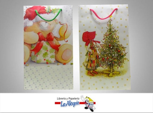[20602000] BOLSA DE REGALO 36X21 D/NAVIDAD MARCA BUJOS ARTS   