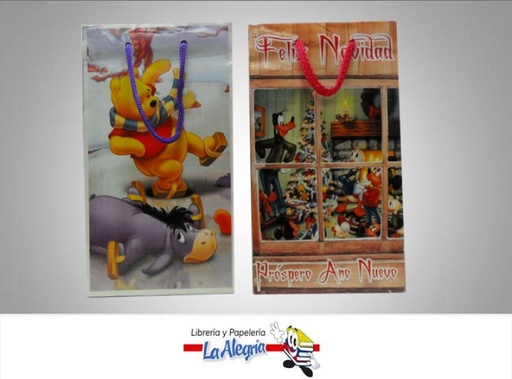 [20619107] BOLSA DE REGALO 25.5X14 D/NAVIDAD MARCA BUJOS ARTS   