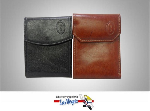 [309] PORTA CHEQUERA NEGRO/MARRON MARCA STYPELLE   