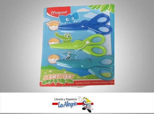 [3154149817276] TIJERA 4'' 3/4 ESCOLAR 12CM PAQ. 3PZA MARCA MAPED