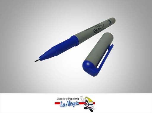[37000] MARCADOR PERMANENTE PTA/ULTRAFINA AZUL U MARCA AZOR   