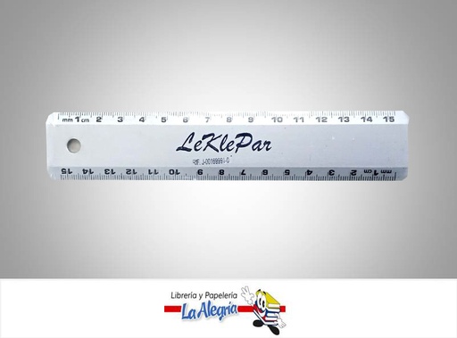 [4004764101160] REGLA ALUMINIO 15CM UND MARCA LEKLEPAR   