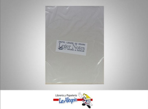 [42896] PAPEL OFICINA LEGER NOTES 20 HOJAS CARTA MARCA S/M