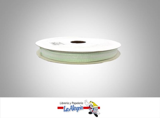 [430702067] CINTA ORGANZA 10MM VERDE AGUA XMETRO MARCA S/M   