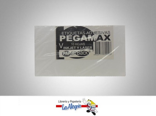[4329777744153] ETIQUETA ADHESIVA 10X17 BLANCO 10H MARCA PAPERBACK   