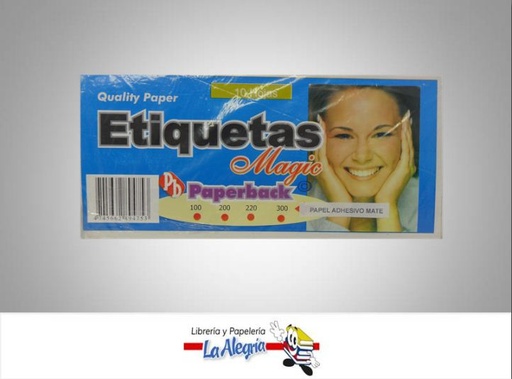 [4745662894753] ETIQUETA ADHESIVA MATE 10H 10X22CM MARCA PAPERBACK   