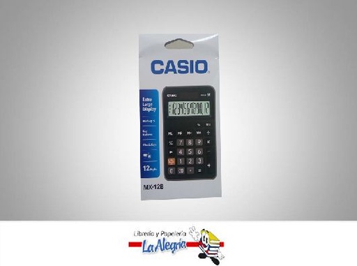 [4971850032199] CALCULADORA ESCRITORIO MX-12B-BK12 DIGITOS MARCA CASIO