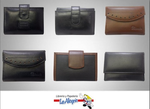 [5031] MONEDERO DE CUERO P/DAMA MARCA EVOLUTIONS   