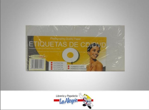 [5457989962228] ETIQUETA ADHESIVA P/CD 10H 13X28CM MARCA PAPERBACK   
