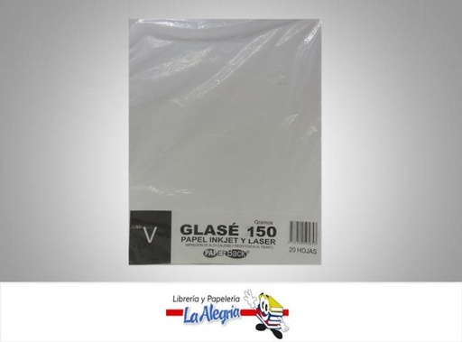 [5778749595853] PAPEL GLASSE 150G 20H CARTA MARCA PAPERBACK   