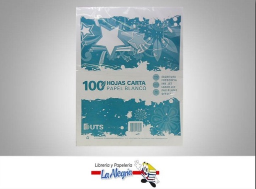 [606110132855] RESMA PAPEL 100H CARTA BLANCA MARCA UTS   