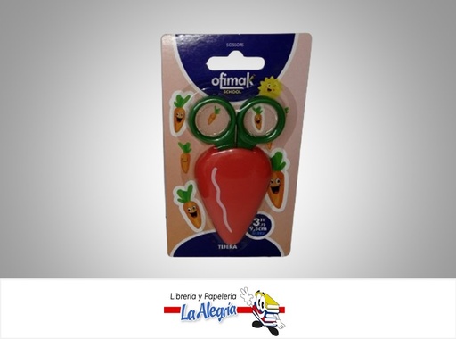 [638126960306] TIJERA ESCOLAR 3,75'' ZANAHORIA BL283 MARCA OFIMAK   