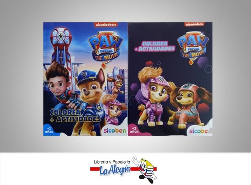 [649985215704] LIBRO DE ACTIVIDADES COLOREA PAW PATROL  TEMATICA APRENDIZAJE AUTOR NICKELODEON EDITORIAL SICOBEN