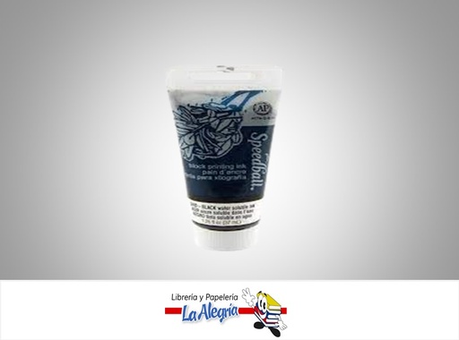 [651032034008] TINTA PASTA LINOLEO 37 ML NEGRO MARCA SPEEDBALL   
