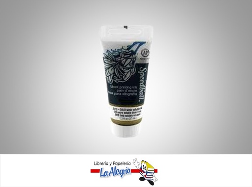 [651032034138] TINTA PASTA LINOLEO 37 ML METALICO ORO MARCA SPEEDBALL   