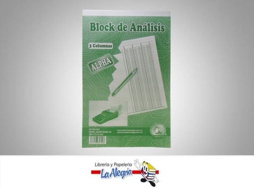 [6583126857948] BLOCK ANALISIS 3 COLUMNAS 30H MARCA ALPHA   