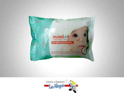 [661799967129] TOALLITAS HUMEDAS  ALOE VERA PAQUETE DE 72 PIEZAS MARCA MIMLOT