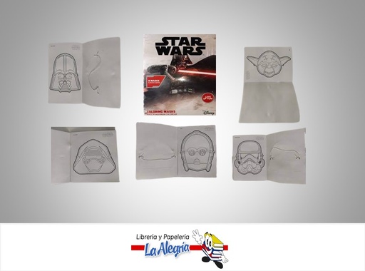 [663701986112] BLOCK DE MASCARAS STAR WARS MARCA OFIMAK   