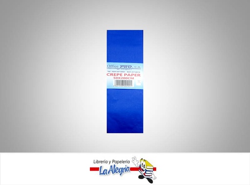 [6921298092901A] PAPEL CREPE 50X200 CM AZUL UND MARCA OFFICE PRO   