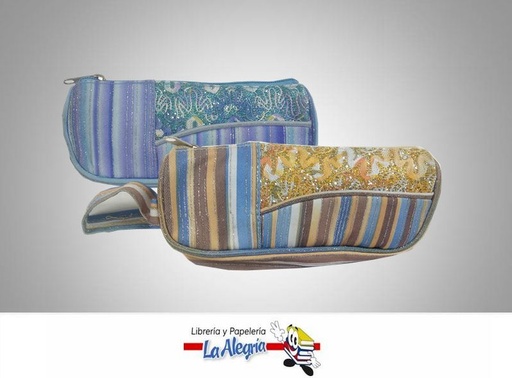 [6932110588427] CARTUCHERA CON CIERRE ESCARCHADA 19,5X8CM MARCA OFFICE LINE