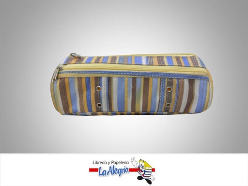 [6932110588731] CARTUCHERA C/2CIERRE ESCARCHADA 19,5X8CM MARCA OFFICE LINE   