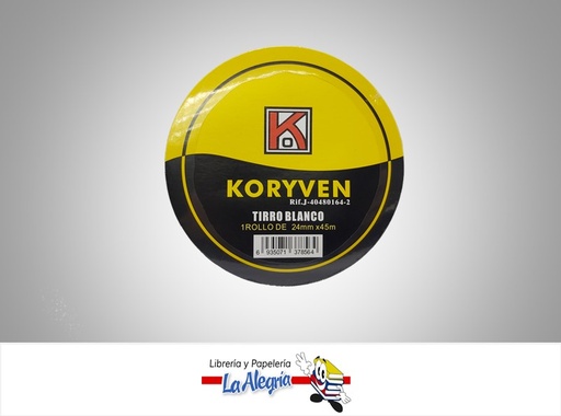 [6935071378564] TIRRO BLANCO 24MM X 45M UND MARCA KORYVEN   
