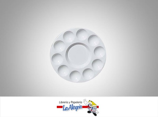 [6935249904151] PALETA PLASTICA REDONDA 12 COLORES MARCA ARTE DIBUJO