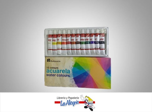 [6935249906292] PINTURA ACUARELA 12ML 12COLOR MARCA RUBINSTEIN   