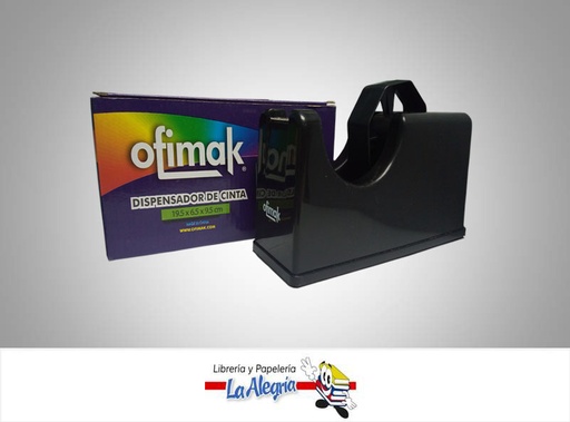 [6937544317711] DISPENSADOR DE CINTA GRANDE 3/4 NEGRO UN MARCA OFIMAK