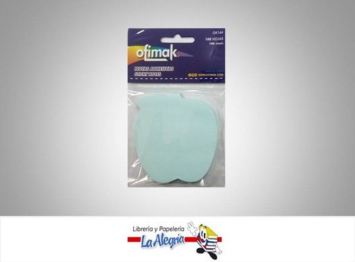 [6937544321442] NOTA AUTOADHESIVA MANZ AZULPAS100H OK144 MARCA OFIMAK   