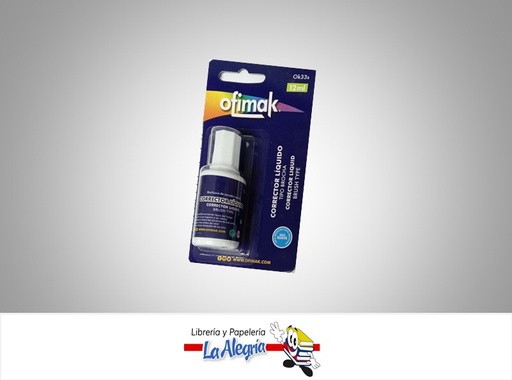 [6937544324665] CORRECTOR LIQUIDO OK33 12ML BROCHA  MARCA OFIMAK