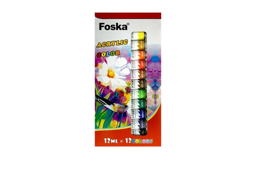 [6937544358769] PINTURA ACRILICA PE1008 12 ML 12 COLORES MARCA FOSKA