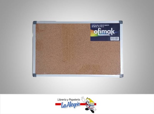[693754436409150] CARTELERA CORCHO MARCO METAL 40X60 MARCA OFIMAK