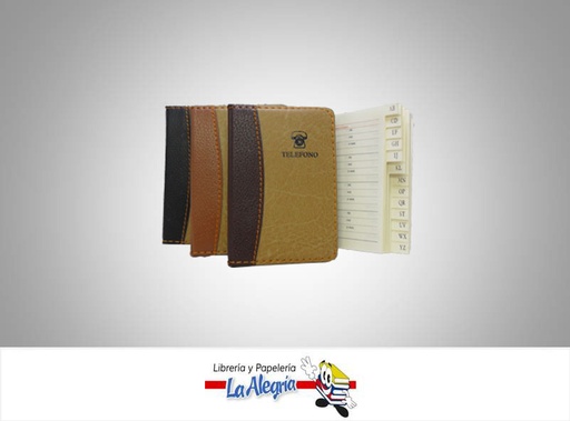 [6938136900298] AGENDA TELEFONICA D/CUERO 100X75MM MARCA S/M   
