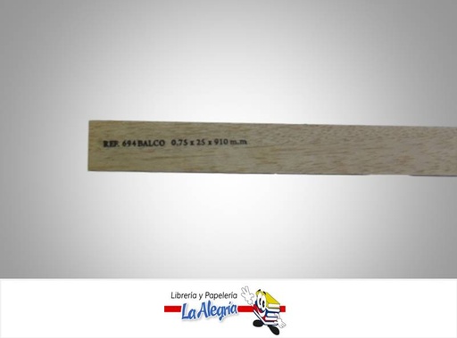 [694] MADERA BALSA LISTON 0.7X25X910 MM MARCA COBALSA