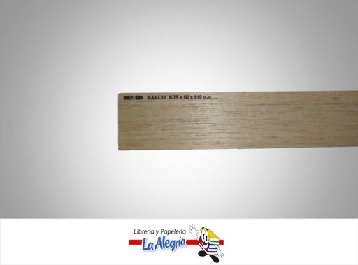 [695] MADERA BALSA LISTON 0.70X50X910 MM MARCA COBALSA