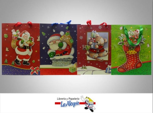 [6951402611391] BOLSA DE REGALO 3D 32X26 D/NAVIDAD MARCA S/M   